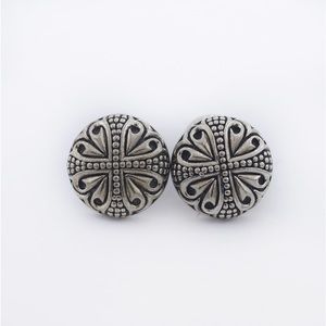 Scott Kay 925 Silver Cross Round Cufflinks